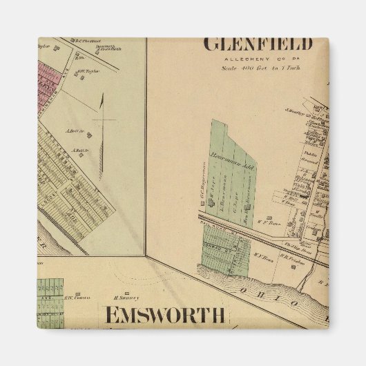 ペンシルバニア州アレゲニー郡 マグネット (正面)