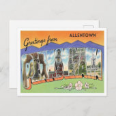 ペンシルバニア州アレンタウンからの挨拶 ポストカード (正面/裏面)