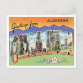 ペンシルバニア州アレンタウンからの挨拶 ポストカード (正面)