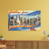 ペンシルバニア州アレンタウン – 大きな文字のシーン キャンバスプリント (インサイチュ (リビング))