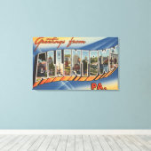 ペンシルバニア州アレンタウン – 大きな文字のシーン キャンバスプリント (インサイチュ (ウッドフロア))