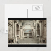 ペンシルバニア州ウェイティングルームNY 1913ヴィンテージ ポストカード (正面/裏面)