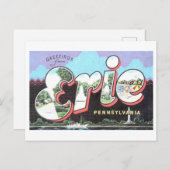 ペンシルバニア州エリーからのヴィンテージの挨拶 ポストカード (正面/裏面)