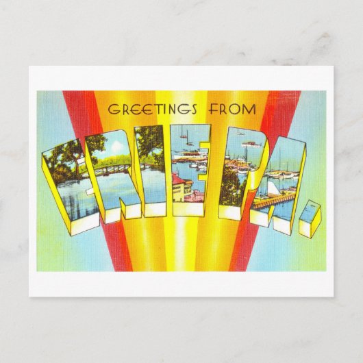 ペンシルバニア州エリーからのヴィンテージの挨拶 ポストカード (正面)