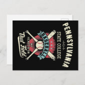 ペンシルバニア州カレッジベースボール ポストカード (正面/裏面)