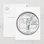 ペンシルバニア州クォーター ポストカード (正面/裏面)