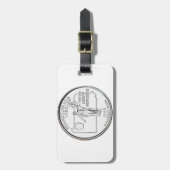 ペンシルバニア州クォーター ラゲッジタグ (正面縦)