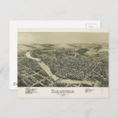 ペンシルバニア州クリアフィールドの空中表示(1895) ポストカード (正面/裏面)