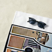 ペンシルバニア州グリーティングスレトロアカラフルート ビーチタオル (インサイチュ)