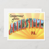 ペンシルバニア州ジョーンズタウンヴィンテージビッグレター ポストカード (正面/裏面)