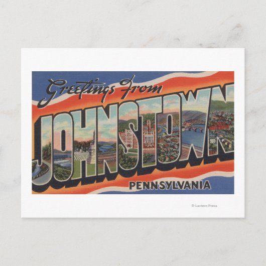 ペンシルバニア州ジョーンズタウン – ラージレターシーン2 ポストカード (正面)