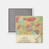 ペンシルバニア州ニュージャージーとデラウェアの地図 マグネット (正面/裏面)