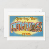 ペンシルバニア州ピッツバーグからのヴィンテージの挨拶 ポストカード (正面/裏面)