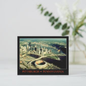 ペンシルバニア州ピッツバーグの航空写真 ポストカード (スタンド正面)