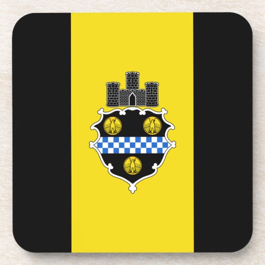 ペンシルバニア州ピッツバーグ国旗 コースター (正面)