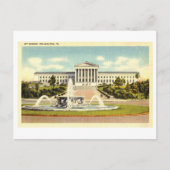 ペンシルバニア州フィラデルフィアにある美術館ヴィンテージ ポストカード (正面)