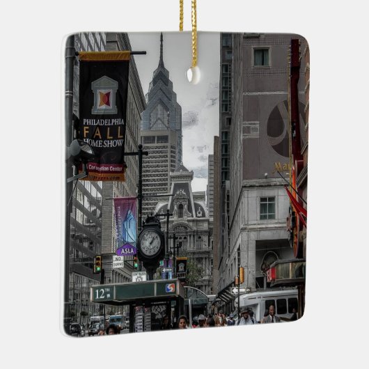 ペンシルバニア州フィラデルフィアの写真記念 セラミックオーナメント (右)