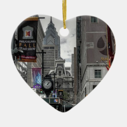 ペンシルバニア州フィラデルフィアの写真記念 セラミックオーナメント (正面)