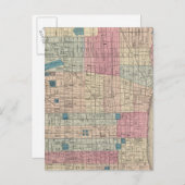 ペンシルバニア州フィラデルフィアの地図 ポストカード (正面/裏面)