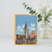 ペンシルバニア州フィラデルフィアの市庁舎と広場 ポストカード (スタンド正面)