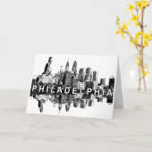 ペンシルバニア州フィラデルフィア カード (黄色い花)