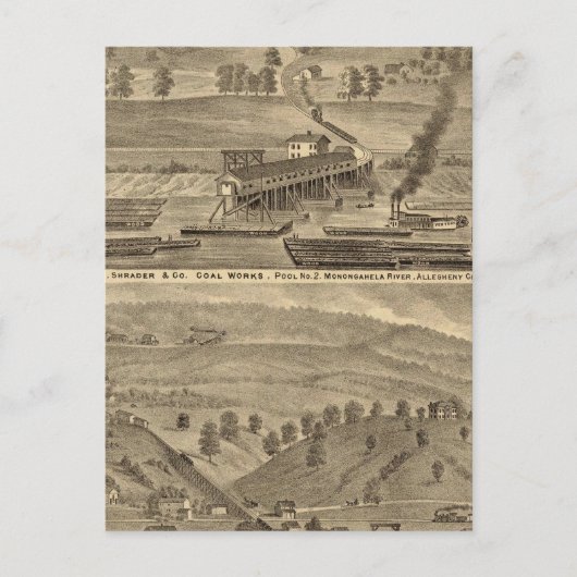 ペンシルバニア州マケポートアレゲニー郡 ポストカード (正面)