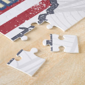 ペンシルバニア州マップ統一された州ヴィンテージUSA ジグソーパズル (側面)