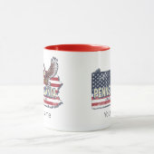 ペンシルバニア州マップ統一された州ヴィンテージUSA マグカップ (中央)