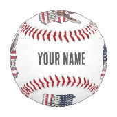 ペンシルバニア州マップ統一された州ヴィンテージUSA 野球ボール (正面)