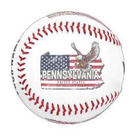 ペンシルバニア州マップ統一された州ヴィンテージUSA 野球ボール