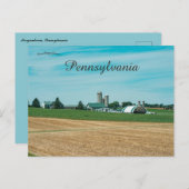 ペンシルバニア州モーガンタウンの農場 ポストカード (正面/裏面)