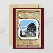 ペンシルバニア州ワシントンを列車で訪れる ポストカード (正面/裏面)