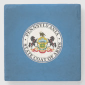 ペンシルバニア州印章、アメリカ州印章 ストーンコースター (正面)