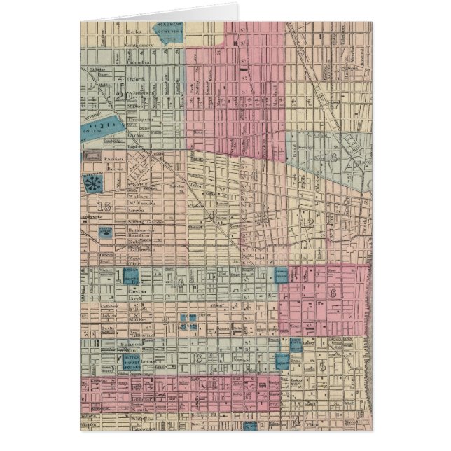 ペンシルバニア州地図フィラデルフィア (正面)