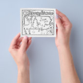 ペンシルバニア州形状犬の花色ページ チラシ (手)