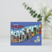 ペンシルバニア州旅行からのヴィンテージの挨拶 ポストカード (スタンド正面)