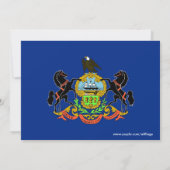 ペンシルバニア州旗を持つベビーシャワー招待状 招待状 (裏面)