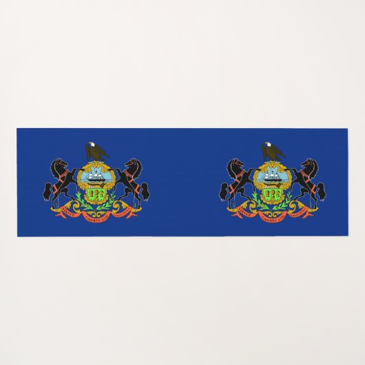 ペンシルバニア州旗を持つ愛国的なヨガマット ヨガマット (裏面(横))