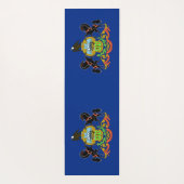 ペンシルバニア州旗を持つ愛国的なヨガマット ヨガマット (裏面)