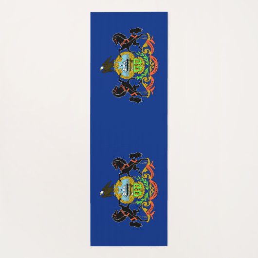 ペンシルバニア州旗を持つ愛国的なヨガマット ヨガマット (裏面)