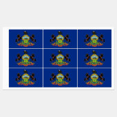 ペンシルバニア州旗を持つ愛国的なラベル州 ラベル (シート)