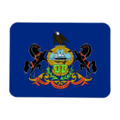 ペンシルバニア州旗を持つ愛国的な柔軟な磁石 マグネット (横)