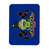 ペンシルバニア州旗を持つ愛国的な柔軟な磁石 マグネット (縦)