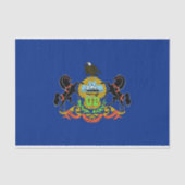 ペンシルバニア州旗を持つ愛国的ティッシュペーパー 薄葉紙 (正面)