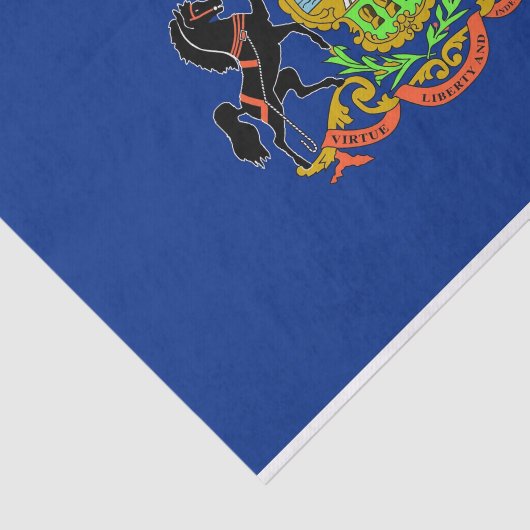 ペンシルバニア州旗を持つ愛国的ティッシュペーパー 薄葉紙 (詳細)