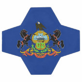 ペンシルバニア州旗を掲げる愛国的サッカーボール サッカーボール (フラット)