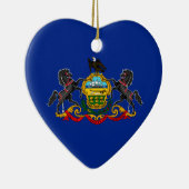 ペンシルバニア州旗デザイン セラミックオーナメント (右)