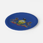 ペンシルバニア州旗プレート、パーティー、ペンシルバニア ペーパープレート (アングル)