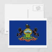 ペンシルバニア州旗国際的 ポストカード (正面/裏面)