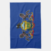 ペンシルバニア州旗 キッチンタオル (縦)